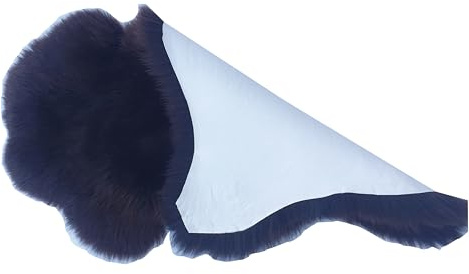 FURRYMAN Pelliccia di agnello naturale, molto grande, marrone, 130 x 65 cm, senza cromo, in pelliccia di pecora naturale