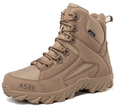 Men's Military Hiking Boots 6 Inches Work Desert lightweight Tactical Combat Boots-brown41