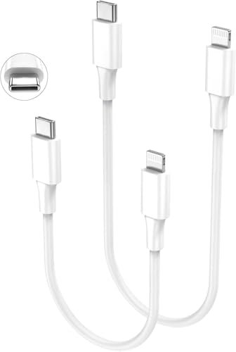 Sundix USB Lightning Kabel Kurz, USB C auf Lightning Cable 2 Pack 0.15M+0.3M, [MFi Certified] Type C Charging Cable for iPhone 14/13 Pro/13 Pro Max/13 Mini/12 Pro Max/12 Mini/11 Pro/X/XS/XR/0/SE