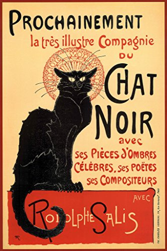 Le Chat Noir Poster The Black Cat Vintage Advertising Posters Deco French Nouveau 1920 Prints Cool Wall Art Print Poster 12x18