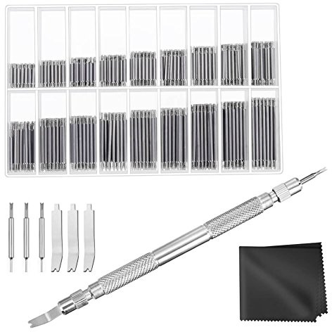 Anezus Watch Link Remover Kit with Spring Bar Tool Watch Band Tool and 360 Pcs Watch Strap Link Pins for Watch Repair and Watch Band Removal