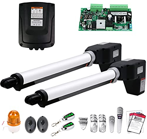 TOPENS KD902 Drehtorantrieb Flügeltorantrieb Doppelflügeltor Torantrieb automatischer Toröffner Automatik max. 5,5m oder 400kg pro Flügel mit 2 Fernbedienungen