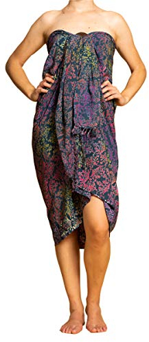 PANASIAM Sarong B024 Colored petrol, L