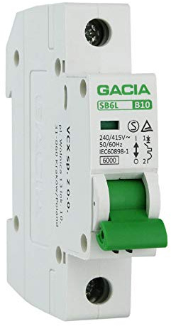 Leitungsschutzschalter B10A 1-Polig 6kA Sicherungsautomat LS-Schalter GACIA 9629