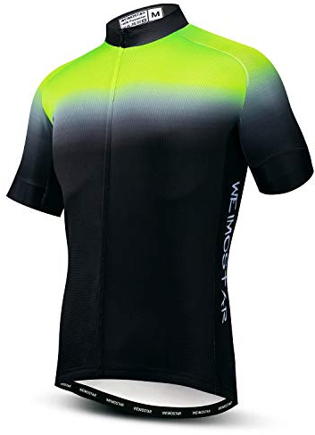 JPOJPO cykeltrikå för män, kortärmad, med fickor, män, Gradient4, L (Your Chest 40,1 tum–42,5 tum)