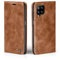 LBH Handyhülle für Samsung Galaxy A12 in Hellbraun mit Karten- und Geldfach Smartphone Hülle mit Standfunktion Flip Case Schutzhülle Magnetverschluss Vintage