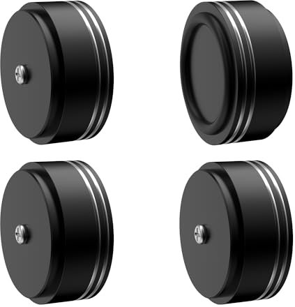Tertullus 4 Sets Speaker Isolation Feet Aluminum Speaker Feet With Screws 39mm×17mm,Shockproof Stand Pad For Hifi Devices Amplifier Turntable Dac Recorder Cd