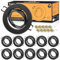 Wonkelly LED Einbaustrahler GU10 Set,(inkl. Fassung), Spot 230V, Lochdurchmesser 68mm, Einbaurahmen In Rund, Schwarz-Gebürstet, 30° Schwenkbar, Einbauspots aus Metall, für Einbaubeleuchtung（10 Stück）