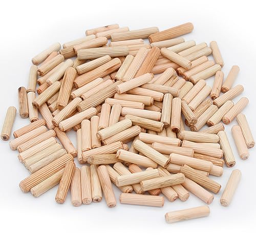 500 Stücke Holzdübel Set, M6 M8 M10 Rillendübel Runde Buchenholzdübel, Holzdübel 8 MM, Möbelholzdübel, Holzdübel Set für Möbel, Professioneller Schreiner, Heimwerker, Bastelprojekt, Tür, Holzarbeit