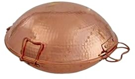 ich-zapfe.de Cataplana - Kupfer, für die Zubereitung von Fisch, Fleisch und Meeresfrüchten, 21cm