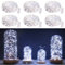 Brightown LED Micro Lichterkette mit CR2032 Batterie, 6x20er Mini Lampenperlen, 2 Meter DIY kleine Silberdraht für Party, Garten, Weihnachten, Halloween, Hochzeit, Beleuchtung Deko (Kaltes weiß)
