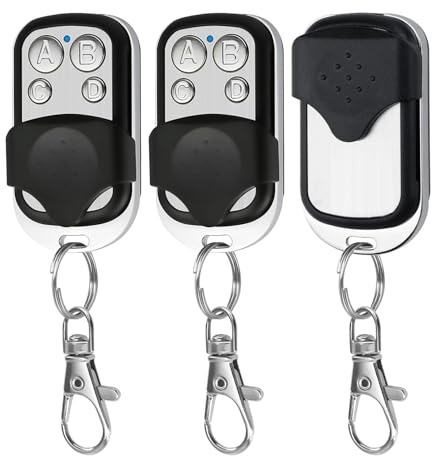 3 Stück Universal Fernbedienung Garagentor, 433 MHz Handsender Klonfunktion, Fernbedienung für Garagentor Universal Kompatibel mit Marantec, Handsender Garagentor Universal