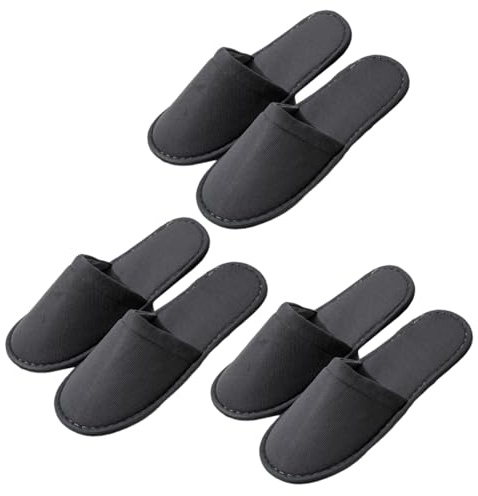 ExcellaElite 3 Pairs Guest Slippers, Disposable Hotel Slippers for Women Spa House Party Travel, Comfort Non-Slip