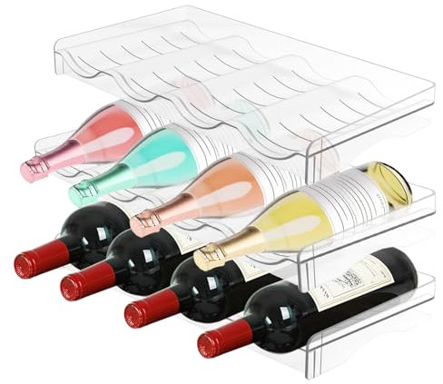 FYting Flaschenhalter Kühlschrank,Flaschenregal Kühlschrank,Flaschen Organizer Universal Für Strohhalmbecher Trinkflasche Wasserflasche Sport - 3 Layer Keine Seitenhalterung -12 Flaschen