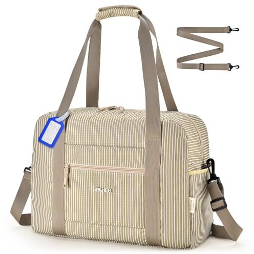 SPAHER British Airways Cabin Bag 40x30x15 Foldable Travel Duffle Weekend Gym Bags for Women Men Waterproof Overnight Hospital Holdall Bag Handbag Small Carry on Underseat Hand Luggage