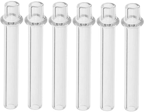 Ciieeo 6 Pièces Porte-mèche Tube de mèche de Verre Tube de mèche de kérosène Cylindre de mèche de Lampe à pétrole millésime Tube Accessoires Lampes à Huile Tubes Un Verre Transparent