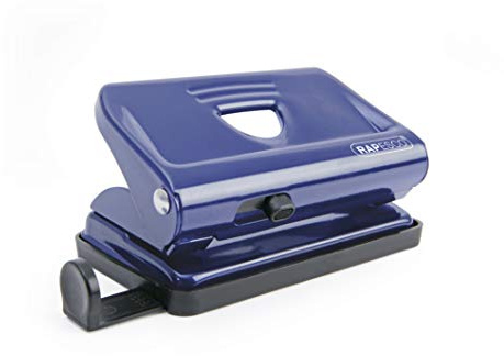 Rapesco PF810ML1 810 2-Hole Metal Punch, 12 Sheets Capacity, Blue