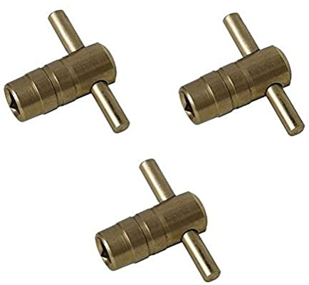 Bulk Hardware BH03437 Clé de purge de radiateur en Alliage, Set de 3 Pièces