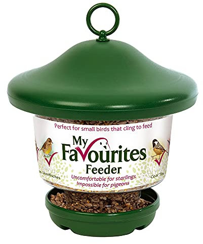 Small Bird Feeders for Small Birds Only - Jacobi Jayne® My Favourites™ Lantern Bird Feeder - Mealworm Feeder - Pigeon Proof Bird Feeder for Hanging or Pole Mounting - Seed Feeders for Wild Birds
