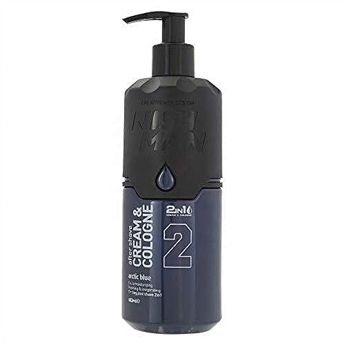 NISHMAN Crème Après-Rasage Cologne 02 - Arctic Blue 400ml – Crème & Cologne 2en1, Après-Rasage Homme Extra Hydratant – Lotion Hydratante Rafraîchissante & Rafraîchissante Post-Rasage