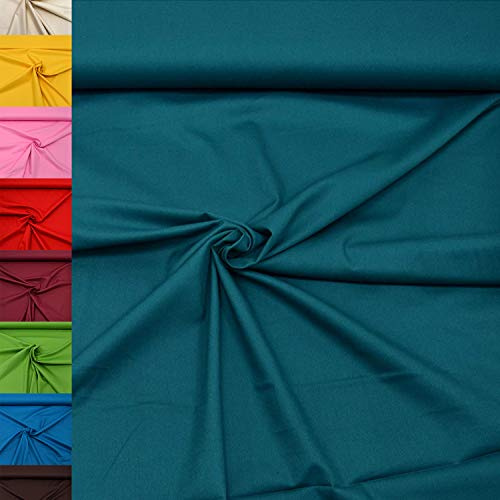 MAGAM-Stoffe Sophie Baumwollstoff Uni 100% Baumwolle Oeko-Tex Meterware 50cm (29. Petrol)