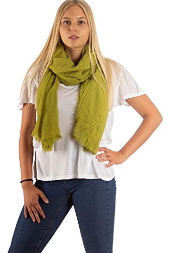 DOLCE ABBRACCIO by RiemTEX Damen Schal FUNKY STYLE Halstuch Bandana Geschenke für Frauen Stola XXL Tuch Kopftuch Tücher Motorrad Halstuch Multifunktionstuch Pashmina Schal (Apfelgrün)