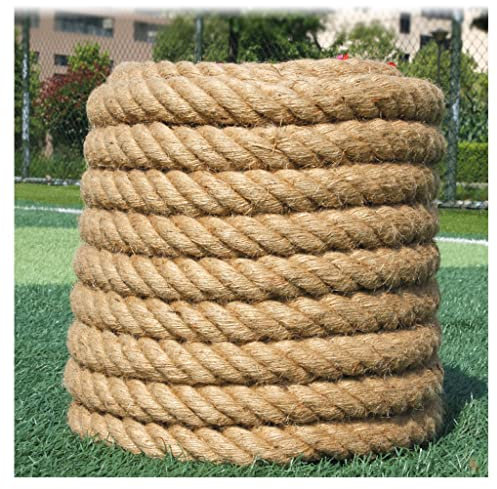 Cuerda de cáñamo Cuerda de sisal Natural de 16 mm para rascar el Poste Cuerda de cáñamo de reemplazo de árbol para la recuperación o decoración de Cuerda de cáñamo Trenzada DIY Scratcher