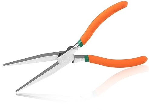SPEEDWOX Lange Flachzange, 19,1 cm, Entenschnabelzange, Mini-Flachzange, Extra Lange Spitzzange Mit Glatten Backen für Schmuckherstellung und Schwer Zu Erreichende Enge Räume