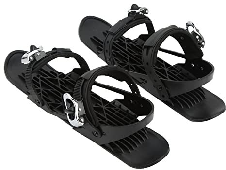 LOCADENCE 1Pair Short Ski Shoes, Adjustable Binding Short Snowskates Skiboards Ski Boots with Storage Bag for Outdoor Cross Country Skiing, Skating, Forest Trails, Slopes