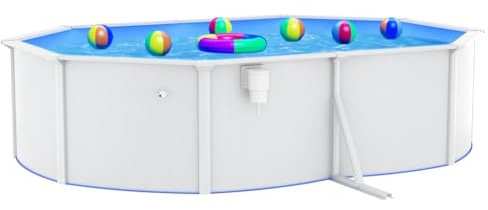 Kangmusi Kangmusi93264 Piscine ovale avec paroi en acier 490 x 360 x 120 cm