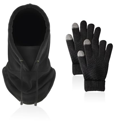 1 Gorro Resistente Al Viento Y 1 Par De Guantes Abrigados, Gorro Abrigado, Guantes Para Pantalla Táctil, Guantes De Punto, Equipo De Protección Contra El Frío Para Exteriores, Esquí Y Montañismo