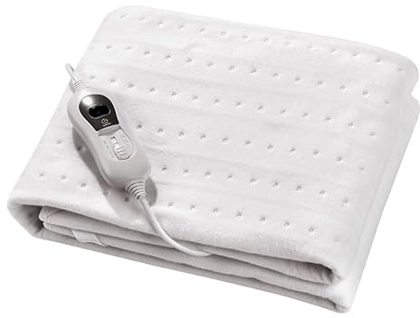 Calientacamas eléctrico 60W 150x80cm 3 niveles, control LED, autoapagado 3h, lavable - Ideal para brindar calor y confort en las noches frías.