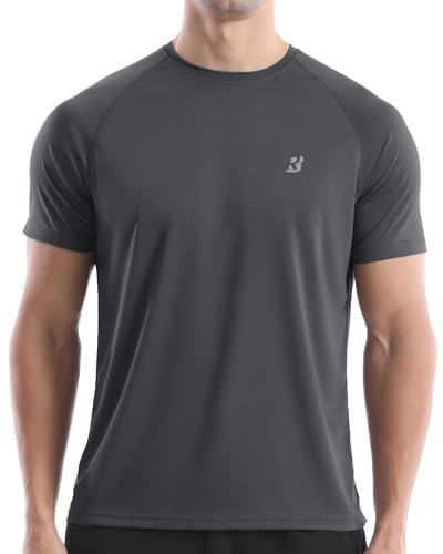 Roadbox Herren Kurzarm Rashguard, UV Schutz UPF 50+ Schnelltrocknend Bade Shirt, Atmungsaktives Outdoor Wassersport Shirt