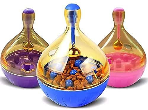 Pelota de golosinas, alimentador de comida para perros, juguete de disco volador, dispensador de alimentos para cachorros, multifuncional, juguetes interactivos para masticar para perros (el color