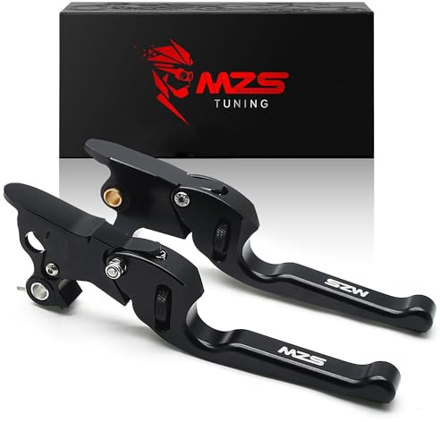 MZS Black Motorcycle Clutch Brake Levers Adjustable CNC Compatible with Electra Glide/Road Glide 2021-2024, Street Glide 2021-2023, Road King/Roadglide 3 / Tri/Freewheeler 2021-2025
