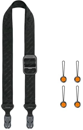 TARION Correa para Cámara de Liberación Rápida: Correa Magnética de Cuello y Hombro para DSLR - Longitud ajustable 83-141cm - Carga de 50 kg con anclajes de seguridad de cable Dyneema - Magislide