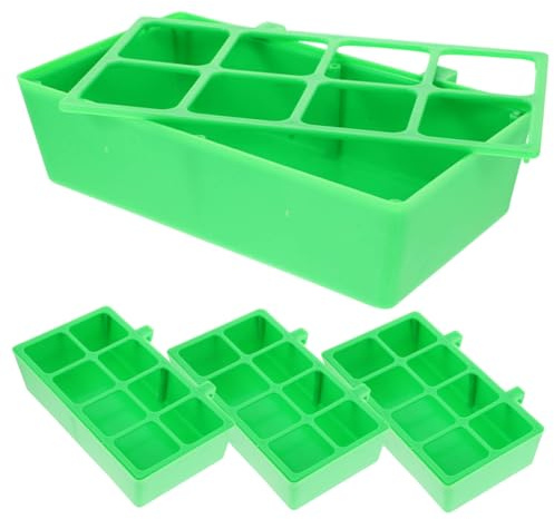 GATHINESS 4 Pezzi Mangime per Uccelli Sospeso con Distributore di Cibo per Polli Piccioni e Pappagalli Realizzato in Materiale Resistente Facile da Pulire per Allevamenti Domestici
