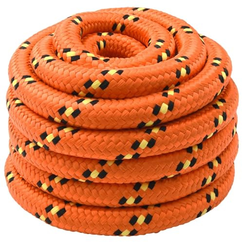 mzdioop båtrep polypropylenrep 5 mm diameter 10 m längd orange mångsidig användbar för båt, camping, trädgård och verkstad väderbeständig, UV-resistent, lätt och flytande