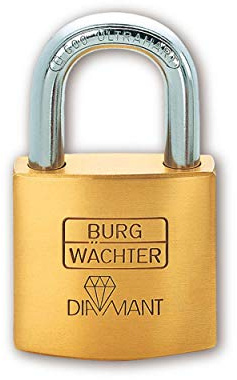 Burg-Wächter Vorhängeschloss, Diamant D 600 60, Inkl. 2 Schlüssel, Bügelstärke: 11 mm