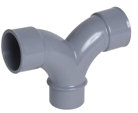 Coude mâle-femelle NICOLL double parallèle à 87°30 gris Ø 40 mm, Emboîtement facile, PVC lisse et non microporeux, Résiste aux chocs, Pas d'obturation grâce au rayon de courbure
