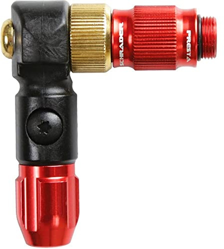 Lezyne ABS-1 Pro HP Chuck Schrader and Presta High Pressure Braided Hose Pump Red Gloss 1-ABS1P-CHUCK-V111B Floor Air Pump Standard
