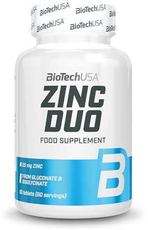 BioTechUSA Zinc+Chelate, Compresse di integratore alimentare contenete anche zinco chelato, 60 compresse