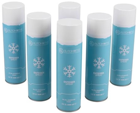 AG Automotive Scheibenenteiser Spraydose Entfrosterspray Enteiserspray Frostschutz 6X 500ml