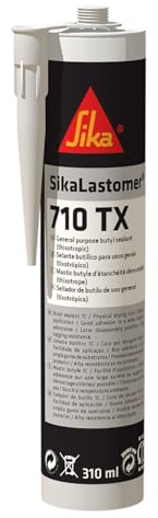 SIKA - Mastic butyle étanchéité - SikaLastomer 710 TX - Blanc - 310ml | Pour carrosserie, camping-car et caravanes - Joints démontables - Résistant au vieillissement - Application facile
