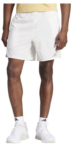 adidas Short d'entraînement 3 Bandes HIIT pour Homme, Taille S 17,8 cm, Blanc Craie