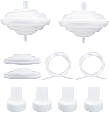 10pcs Replacement Breast Pump Parts for Spectra & Motif, 4pcs Duckbill Valves 2pcs Backflow Protectors 2pcs Silicone Film 2pcs Silicone Tubes Breast Pump Accessories for Spectra S1, S2, 9 Plus