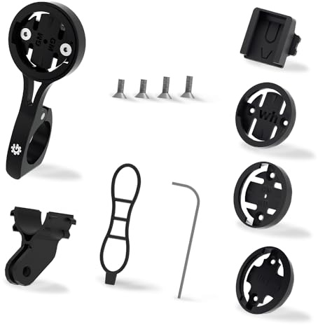 Aero Bars Fahrradcomputer-Halterung, 22,2 mm TT-Lenkerhalterung für Garmin Edge Wahoo Element Bolt Mini Bryton Cateye mit GoPro Action-Kamera und Fahrradlicht-Befestigung