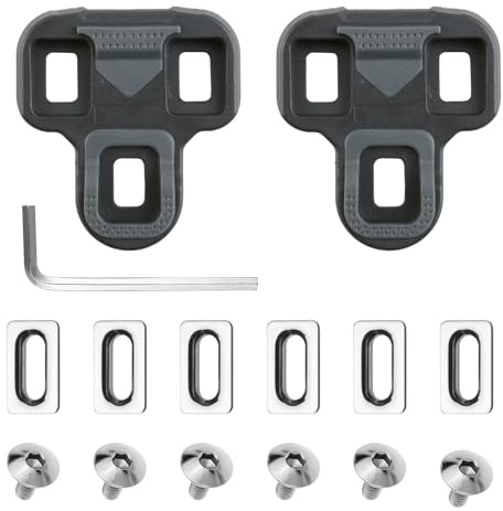 Bike Cleats Compatible wit Look KEO Bike Grip Cleats, Bicycle Cleats for Cycling Shoes, Indoor Outdoor Peleton Spin Cycling, Anti-Slip TPU Surface