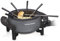 Hamilton Beach 86202 12 Cup Electric Fondue Pot Set with Temperature Control, 6-Color Coded Forks, for Cheese, Chocolate, Hot Oil, Broth, Ceramic Aluminum Plastic, Gray