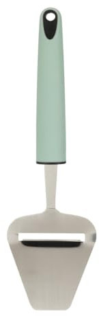 VNEST® Cheese Slicer, Stainless Steel, Multifunction Cheese Cutting Tool with Soft Grip Handle & Dishwasher Safe (Teal)